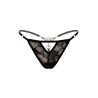 String noir avec bijou perle  strass dorés