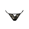 String noir avec bijou perle  strass dorés