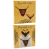String taupe en dentelle avec bijou cœur doré