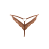 String taupe en dentelle avec bijou cœur doré