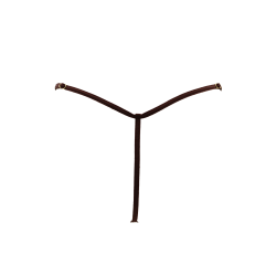 String en dentelle marron ouvert avec chaînes dorées