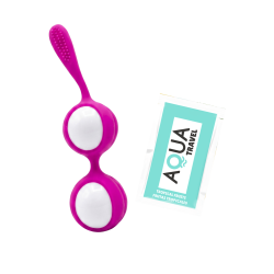 Boules de Geisha Fuchsia Silicone  1 dosette lubrifiant — Pocket Pleasure