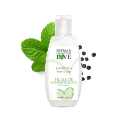 Lubrifiant à base d'eau 100% naturel Menthe poivrée 90 ml 