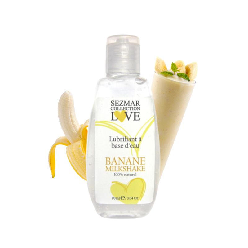 Lubrifiant à base d'eau 100% naturel Banane Milkshake 90 ml 