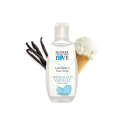 Lubrifiant à base d'eau 100% naturel Crème glacée vanille 90 ml 