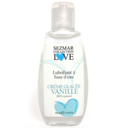 Lubrifiant à base d'eau 100% naturel Crème glacée vanille 90 ml 