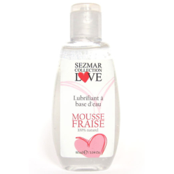 Lubrifiant à base d'eau 100% naturel Mousse fraise 90 ml 