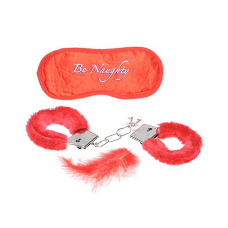 Kit masque menottes duvet et plume 