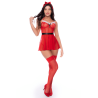Déguisement Mère Noël 2 pièces avec nuisette transparente et string - Mapalé