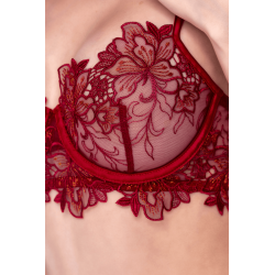 Ensemble 2 pièces en dentelle brodée bois de rose - Mapalé