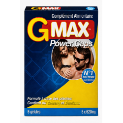 G-MAX Power Caps Boite de 5 gélules – Vitalité  Bien-Être Masculin Complément alimentaire