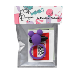 Anneau Vibrant Ourson Violet  1 dosette de lubrifiant — Pocket Pleasure
