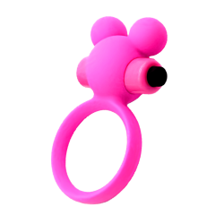 Anneau Vibrant Ourson Rose  1 dosette de lubrifiant — Pocket Pleasure