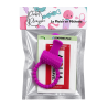 Anneau violet vibrant silicone avec langue picot Pocket Pleasure  1 dosette de lubrifiant