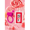 Anneau rose vibrant silicone avec langue picot Pocket Pleasure  1 dosette de lubrifiant