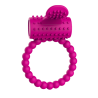 Anneau rose vibrant silicone avec langue picot Pocket Pleasure  1 dosette de lubrifiant