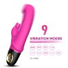 Vibromasseur Rabbit rose 9 modes de vibrations puissantes 