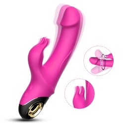 Vibromasseur Rabbit rose 9 modes de vibrations puissantes 