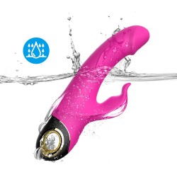 Vibromasseur Rabbit rose 9 modes de vibrations puissantes 