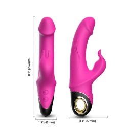 Vibromasseur Rabbit rose 9 modes de vibrations puissantes 