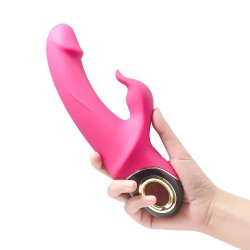 Vibromasseur Rabbit rose 9 modes de vibrations puissantes 