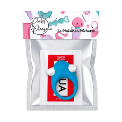 Cockring Vibrant Dauphin Bleu  1 dosette de lubrifiant — Pocket Pleasure