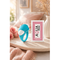 Cockring Vibrant Dauphin Bleu  1 dosette de lubrifiant — Pocket Pleasure