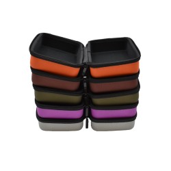 Boite de rangement coquée couleur violette 