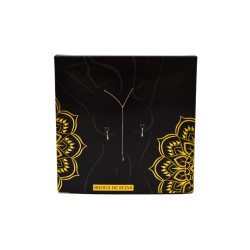 bijoux de corps, pinces de seins goutte et tour de cou chainette