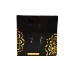 Bijoux de seins avec 3 chainettes doré rose et une perle