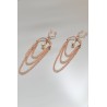 Bijoux de seins avec 3 chainettes doré rose et une perle