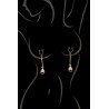 Bijou pince téton, forme perle doré rose