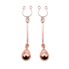 Bijou pince téton, forme perle doré rose