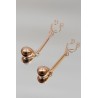 Bijou pince téton, forme perle doré rose