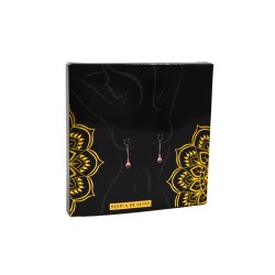 Bijou pince téton, forme perle doré rose