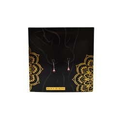 Bijou pince téton, forme perle doré rose
