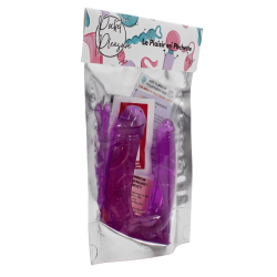 Double Dong Flexible Violet Pocket Pleasure  1 dosette de lubrifiant