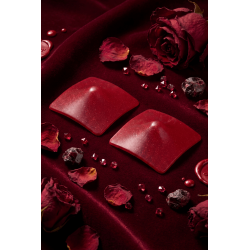 Nipple Métal rouge Cache tétons carré