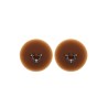 Paire de cache-tétons piercing barre demi-anneau faux diamant peau foncée 
