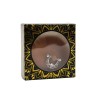 Paire de cache-tétons piercing barre demi-anneau faux diamant peau foncée 