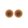 Paire de cache-tétons piercing barre demi-anneau faux diamant peau métisse 
