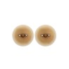 Paire de cache-tétons piercing barre faux diamant peau claire 
