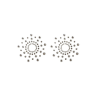 Paire de cache tétons adhésifs strass blanc 