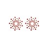 Paire de cache tétons adhésifs strass rouge 