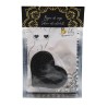 Paire de cache tétons adhésifs coeur pailleté noir