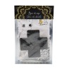 Paire de cache tétons adhésifs croix pailletée noir 