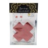 Paire de cache tétons adhésifs croix pailletée rouge 