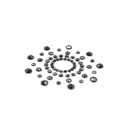 Paire de cache tétons adhésifs strass noir 