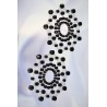 Paire de cache tétons adhésifs strass noir 