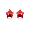 Paire de cache tétons adhésifs étoile pailletée sequin rouge